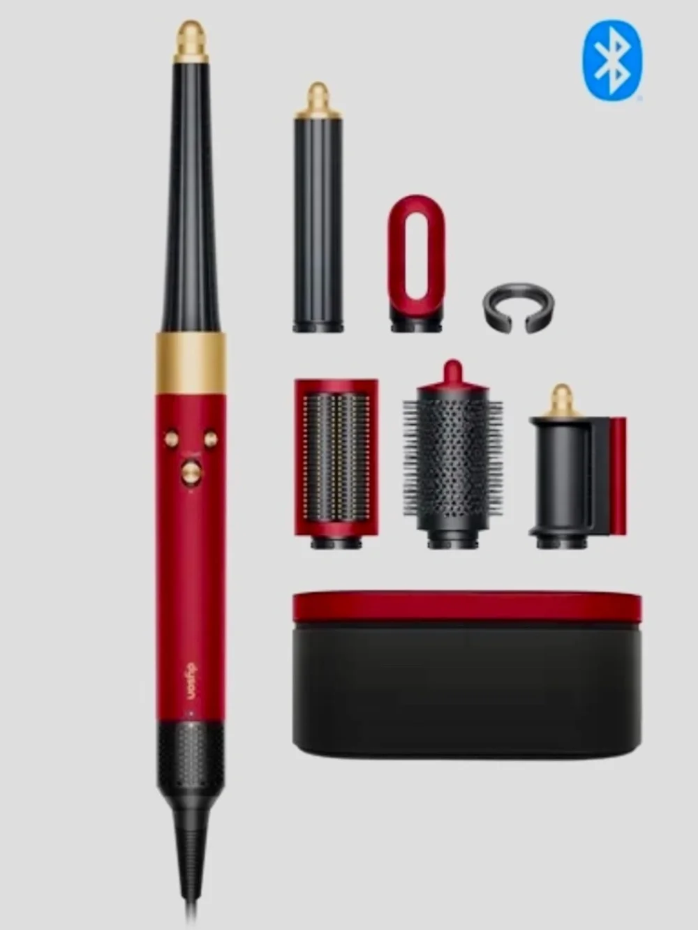 Dyson Airwrap i.d multi-styler and dryer Straight+Wavy in Red Velvet/Gold - Picture 1 of 4